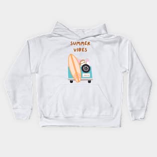 Summer Vibes Sloth Kids Hoodie